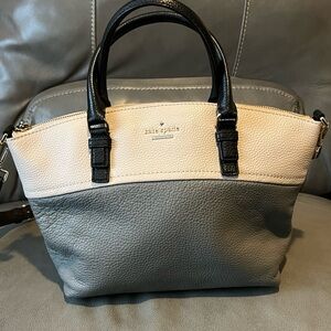 Kate Spade gray and cream bag